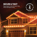 Christmas Light Clips - Set of 600 Mini Clips for Gutters and Shingles - Hanging Outdoor Lights - USA Made - No Tools Required