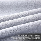 Polar Fleece Throw Blankets Travel Size for The Bed Extra Soft Brush Fabric Super Warm Sofa Throw Blanket 50" x 61"(Gray Travel)