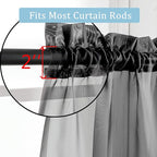 OWENIE Black Sheer Curtains 144 inch Extra Long, Elegant and Airy Drapes Translucent Window Treatments for Living Room/Bedroom, Black, 2 Panels=84" Wide