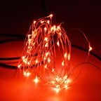 Karlling USB Plug in LED Fairy Lights,5 Packs of 50 LED Bulbs 16 Ft Silver Wire Waterproof Starry String Lights for Bedroom Patio Garden Party Wedding Commercial Lighting (Red)