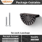 Oil Rubbed Bronze Cabinet Pulls 6 Pack 3 Inch Modern Drawer Handles Kitchen Cupboard Half Moon Bathroom Dresser Sunflower Cup Pulls SH-ORB76-6