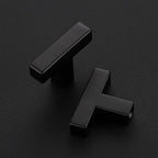 10 Pack Matte Black Cabinet Knobs - Kitchen Cabinet Knobs Black Cabinet Pulls for Kitchen Cabinet Drawer Stainless Steel Dresser Knobs for Cabinet Hardware 2in Length Single Hole Square
