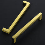 Ravinte 5 Pack 7-1/2 Inch Kitchen Square Cabinet Handles Brushed Brass Pulls Kitchen Cabinet Hardware Handles for Cupboard Drawer Pulls