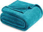 Exclusivo Mezcla Fleece Blanket King Size for Bed, Super Soft and Warm, All Season Use, Cozy, Plush, Lightweight, 90x104 Inches, Teal