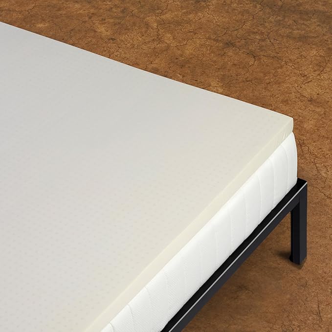 Pure Green Natural Latex Mattress Topper w/Jersey Cover - Medium Firmness - 3 Inch - Queen Size (GOTS Certified Organic)