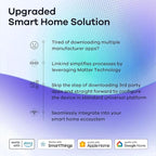 Linkind Matter Smart Light Bulb, Smart Bulbs Work with Alexa/Apple Home/Google Home, Color Changing Light Bulbs Music Sync, Preset Scenes, Mood Lights, 2.4Ghz WiFi Only, A19 E26 60W 1 Pack