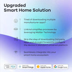 Linkind Matter Smart Light Bulb, WiFi Smart Bulbs, Work with Apple Home, Siri, Alexa, Google, SmartThings, RGBTW Color Changing Bulbs Mood Lighting, Music Sync, A19 E26 60W, 2.4Ghz WiFi 6 Pack