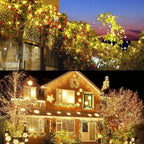 Decute 500LED 164FT Christmas Tree String Lights Green Wire Dimmable with Remote Control, UL Listed Plug in Fairy Starry Lights Decorative for Christmas Tree Party Wedding Indoor Outdoor Warm White