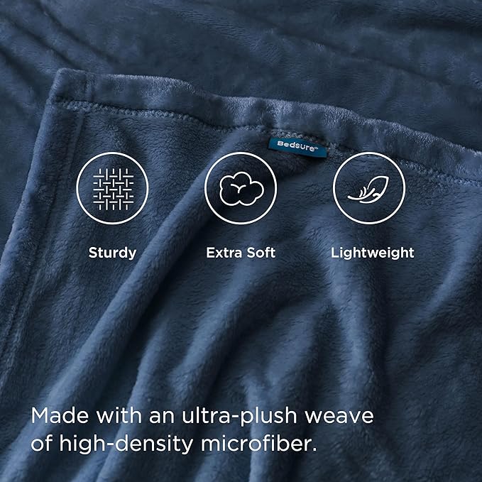 Bedsure GentleSoft Fleece Blankets King Size Mineral Blue - Bed Blanket Soft Lightweight Plush Cozy Fuzzy Luxury Microfiber, 108x90 inches