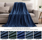 BEDELITE Fleece Blanket Twin Size Navy Blue Throw Blankets for Couch & Bed, Luxury Plush Cozy Fuzzy Blanket 60x80 inches, Super Soft Warm Lightweight Throw Blanket for Travel Camping