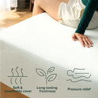 ZINUS 12 Inch California King Green Tea Memory Foam Mattress [New Version], Fiberglass free, Medium Firm Feel, Zoned Pressure Relief, Certified Safe Foams & Fabric, Mattress in A Box