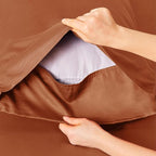 Bedsure King Size Sheets Set, Cooling Sheets for Hot Sleepers, Rayon Derived from Bamboo, Breathable & Soft, Deep Pocket Up to 16 Inches, Hotel Luxury Silky Bedding, Burnt Orange