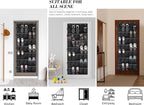 Tiblue Over The Door Shoe Organizers 35 Mesh Pockets Hanging Shoe Organizer Shoe Rack For Closet Entryway Bedroom Bathroom Pantry Shoe Holder, Men Sneakers, Women High Heeled Shoes, Flip Flops Black