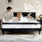 King Size Mattress 12 Inch, Pocket Spring & Memory Foam Hybrid Mattress with Breathable Knitting Fabric