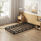 EMODA 4 Inch Twin Box Spring Heavy Duty Metal Mattress Foundation Bed Base with Fabric Cover, Easy Assembly