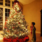 Brizled 4 Pack LED Christmas Lights, 100 LED 33ft Christmas String Lights, 120V UL Certified Connectable Xmas Tree Light Mini Xmas Light for Home Tree Patio Indoor and Outdoor Decorations, Warm White
