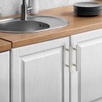 JOY DECOR 15 Pack Cabinet Handles, Brushed Nickel Cabinet Pulls, 3-3/4 in Hole Center Kitchen Cabinet Handles, Stainless Steel T Bar Handles for Dresser Drawers