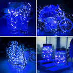 ZGWJ 12 Pack Fairy Lights Battery Operated, 7ft 20 Mini LED Fairy String Lights Silver Wire 3 Modes for DIY, Parties, Wedding, Bedroom, Halloween Christmas Decoration Colorful and Blue