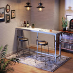 ODK 71 Inch Bar Table, Bar Height Pub Table, Counter Height Bar Table, Rectangular High Top Kitchen & Dining Counter Tables with Sturdy Legs & Easy-to-Clean Top, White