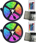 111111 Battery Powered Led Strip Lights,2 Pack 6.56ft Strip Lights Battery Operated Led Strip Kit,24-Keys Remote Controlled,DIY Indoor and Outdoor Decoration
