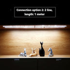 WOBANE LED Under Cabinet Lighting Kit,Flexible LED Ribbon Lights Bar,Under Counter Lights for Kitchen,Cupboard,Desk,Showcase,Shelf,6.6 Feet Rope Light Set,120 LED,1200lm,6000K White,4 Panel