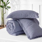 Bedsure California King Comforter Set - Denim Grey Soft Bedding for All Seasons, Cationic Dyed Bed Set, 3 Pieces, 1 California King Size Comforter (104"x96") and 2 Pillow Shams (20"x36"+2")