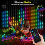 Smart Curtain Lights, Color Changing 400 LED Curtain Lights 6.6 * 6.6 FT, RGB DIY String Fairy Light for Bedroom Backdrop Party Indoor Outdoor Christmas Decoration (APP +Remote Control)