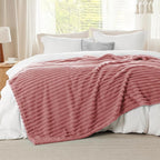 Bedsure GentleSoft Brick Dust Fleece Queen Blanket for Couch - Super Soft Cozy Blankets for Women, Cute Small Blanket for Girls, 90x90 Inches