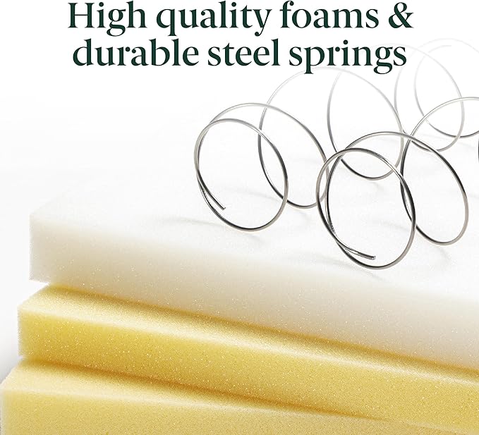 ZINUS 10 Inch Spring Sensation Hybrid Mattress [New Version], Twin, Fiberglass Free, Medium Firmness, Durable Support, Certified Safe Foams & Fabric, Mattress in A Box