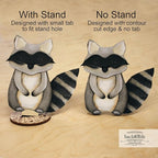 Back40Life Forest Critters Painted Wooden Animal Cutout Shapes (Medium + Stands (Bundle of 8))