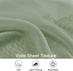 OWENIE Sage Green Sheer Curtains 108 Inches Long for Living Room Bedroom 2 Panels Set, Lightweight Airy Sage Green Sheer Curtain, Filmy Rod Pocket, 2 PCS, Each 59" W x 108" L