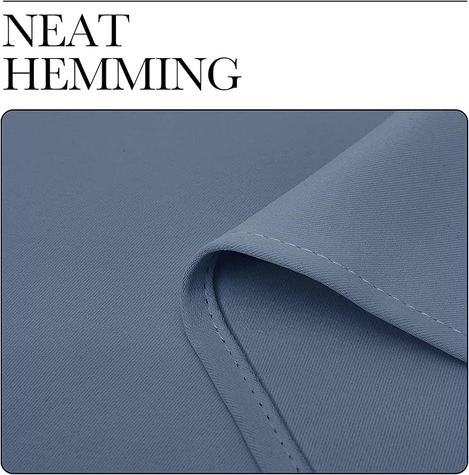 NICETOWN Blackout Curtains for Bedroom, Home Decoration Thermal Insulated Noise Reducing Curtains & Drapes for Boys Room, Privacy Panels (Stone Blue, 34" Wide by 72" Long)