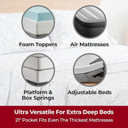 Mellanni Extra Deep Twin XL Sheets - 3 PC Iconic Collection Bedding - Luxury, Ultra Soft, Cooling Bed Sheets - Wrinkle, Fade, Stain Resistant (Twin Extra Long, Paisley Gray)