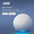 Feit Electric Smart BR30 Wifi Bulb, 5000K Daylight, 2.4GHz WIFI, No Hub Needed, Works with Alexa and Google Home Assistant, App Control, Dimmable, 65W Equivalent, Flood Light Smart Bulb, BR30/950CA/AG