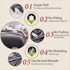 NANPIPER Sherpa Blanket Warm Blankets for Winter Super Soft Fuzzy Flannel Fleece/Wool Like Reversible Velvet Plush Couch Blanket Lightweight(Grey Throw Size 50"x60")