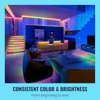 WiZ Connected 65.6 ft LED Light Strip For Your Smart Home - Flowing Multicolor LED, Color-Changing, Cuttable - Voice/App Control - 2 Rolls