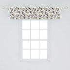 Ambesonne Olive Window Valance Pack of 2, Digitally Generated Hand Drawn Style Botanical Blossoms, Rod Pocket Curtain Valances for Kitchen Bedroom, 42" X 12", Quartz Taupe