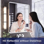 ISKM Silver Mirror for Wall, 22 x 30 Inch Rectangle Metal Frame Bathroom Mirror, Stainless Steel Modern Home Decor Mirror for Living Room Bedroom Hangs Horizontal Or Vertical