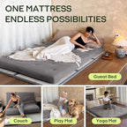 ZonLi Japanese Floor Futon Mattress Twin Size 80"x 39", 100% Cotton Cover 2.5'' Thicken Tatami Mattress, Foldable Sleeping Pad, Portable Dormitory Tatami Mat