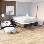 Nutan Inch Sturdy Box Spring for Mattress Support-Durable and Fully Assembled, Natural Wood Queen, Gray, 8" Foundation