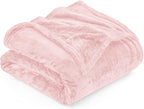 Utopia Bedding Fleece Blanket King Size Pink 300GSM Luxury Fuzzy Soft Anti-Static Microfiber Bed Blanket (90x102 Inch)