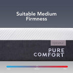 EPITEX Pure Comfort 10 Inch Twin Size Memory Foam Mattress – Air-Flow Memory Foam, Medium Plush for Pressure Relief and Motion Isolation, Breathable Pure Cotton Cover, CertiPUR-US Certified