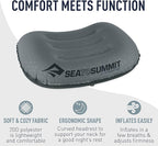 Sea to Summit Aeros Ultralight Inflatable Camping and Travel Pillow, Regular (14.2 x 10.2) Grey