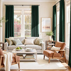 Lazzzy Velvet Blackout Curtains Thermal Insulated Room Window Drapes Super Soft Luxury Curtains for Living Room Bedroom Rod Pocket 2 Panels, Emerald Green, 42" W x 120" L