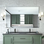 Mirrorons Beveled Mirror, Bathroom Mirrors 48" x 30", Frameless Rectangle Bathroom Mirror with Beveled Edge, Hangs Horizontally or Vertically. Upgraded Shatterproof Mirror