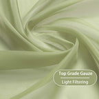 KEQIAOSUOCAI 2 Pieces Sage Sheer Curtains 84 Inches Long for Bedroom Bed Canopy Voile Grommet Sheer Window Drapes Panels for Living Room Dining Wedding Party Backdrop 54Wx84L Set of 2