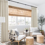 RYB HOME Living Room and Dining Room Curtains and Drapes Linen Sheer, Light Filtering Curtains 120 inches Long, Back Tab/Rod Pocket, Cream Colored, W 52 x L 120 inches, 2 Panels Set