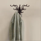 Creative Co-Op Antique Cast Iron Wall Hooks in Rust Finish