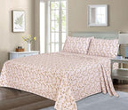 RUVANTI Flannel Sheets King Size - 100% Cotton Brushed King Size Sheets Set - Deep Pockets 16 Inches Bed Sheets - All Seasons Breathable & Extra Soft - Warm & Cozy, 4 Piece, Dazzale