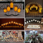 Iron Candle Holder Fireplace: 5 Metal Candelabra Centerpiece Decor - Candle Holder Stand for Candelabra Pillar Candles